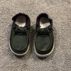 Hey Dude Kids Green Moccasins